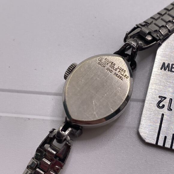 Elgin 10k Gold Filled Case Diamond Vintage Womens Watch Works Running Diamonds main image 11